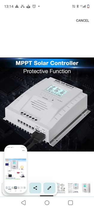 OOYCYOO MPPT 60A Solar Charge Controller, 12V/24V DC, 750W/1500W, LCD