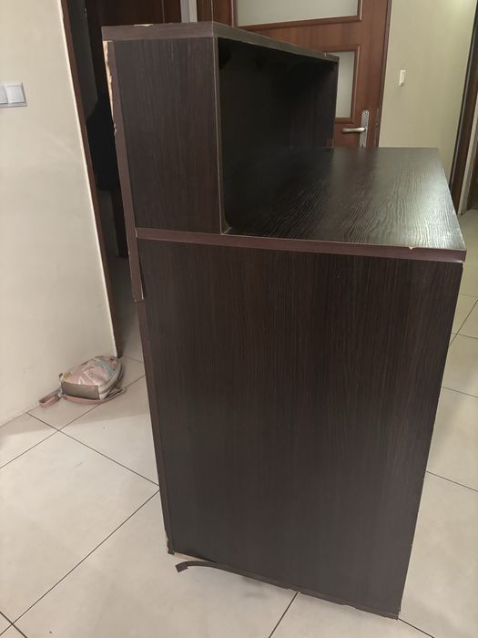 Mobilny bar drewno ruchome szuflady