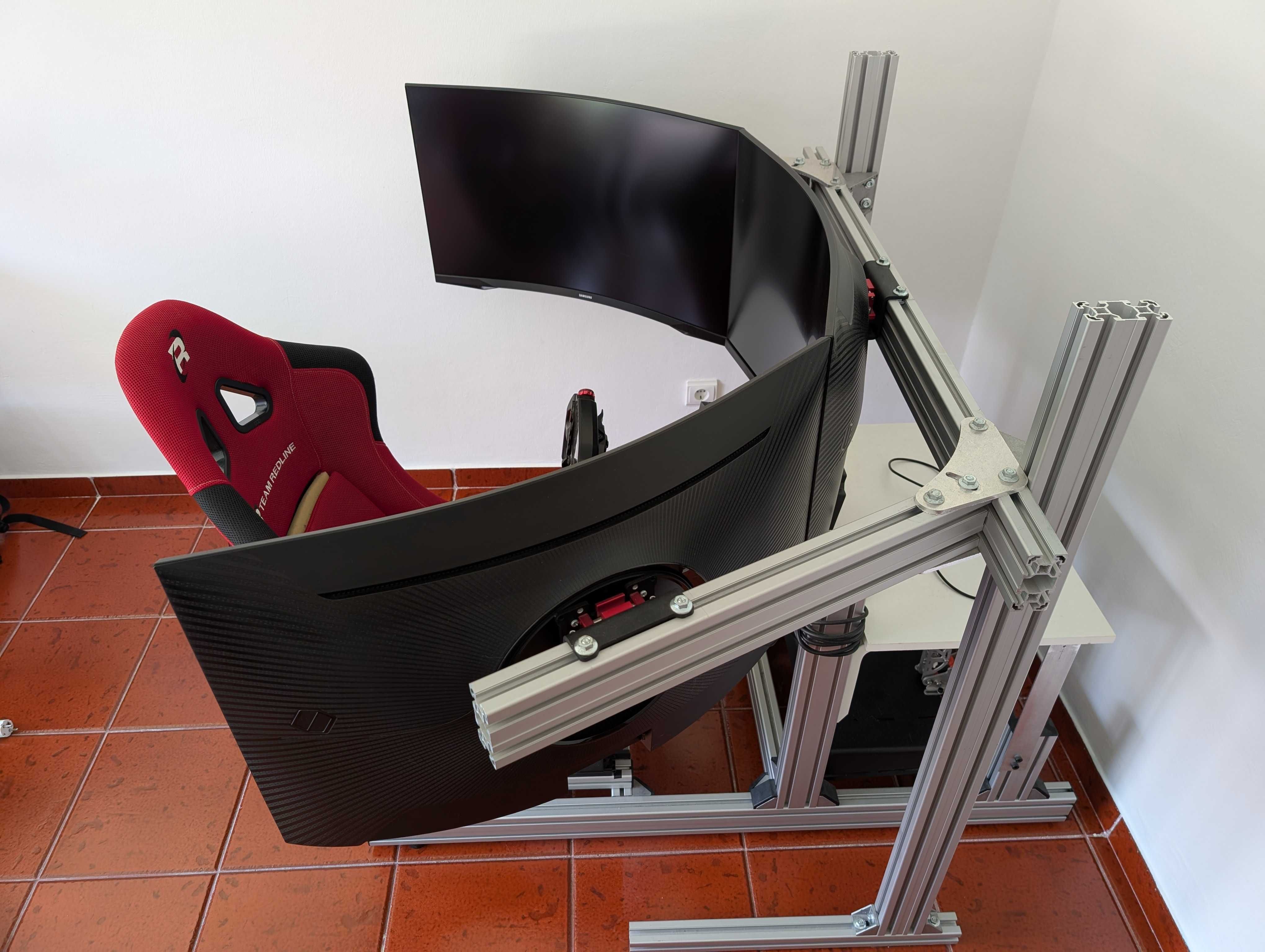 Simulador Simlab/Simucube/VRS/Porsche c/ Triple Screen