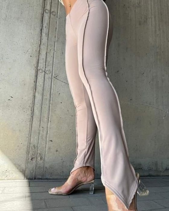 Legginsy LaManuel Baller XS S M beżowe