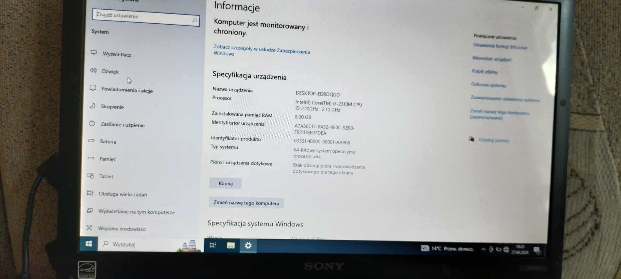 Laptop Sony Vaio