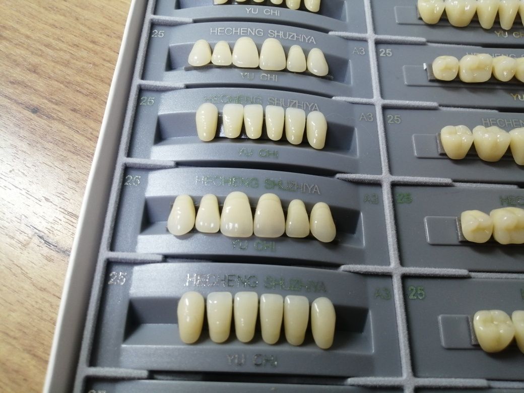 Акрилові гарнітури зубів, зуботехнічні