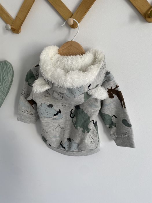 Bluza jak newbie 62 w mamuty z kapturem z uszami