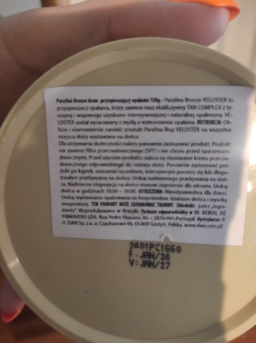 Parafina przyśpieszacz opalania