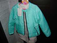 Elegancka pikowana kurtka dla dziewczynki roz 128 cm