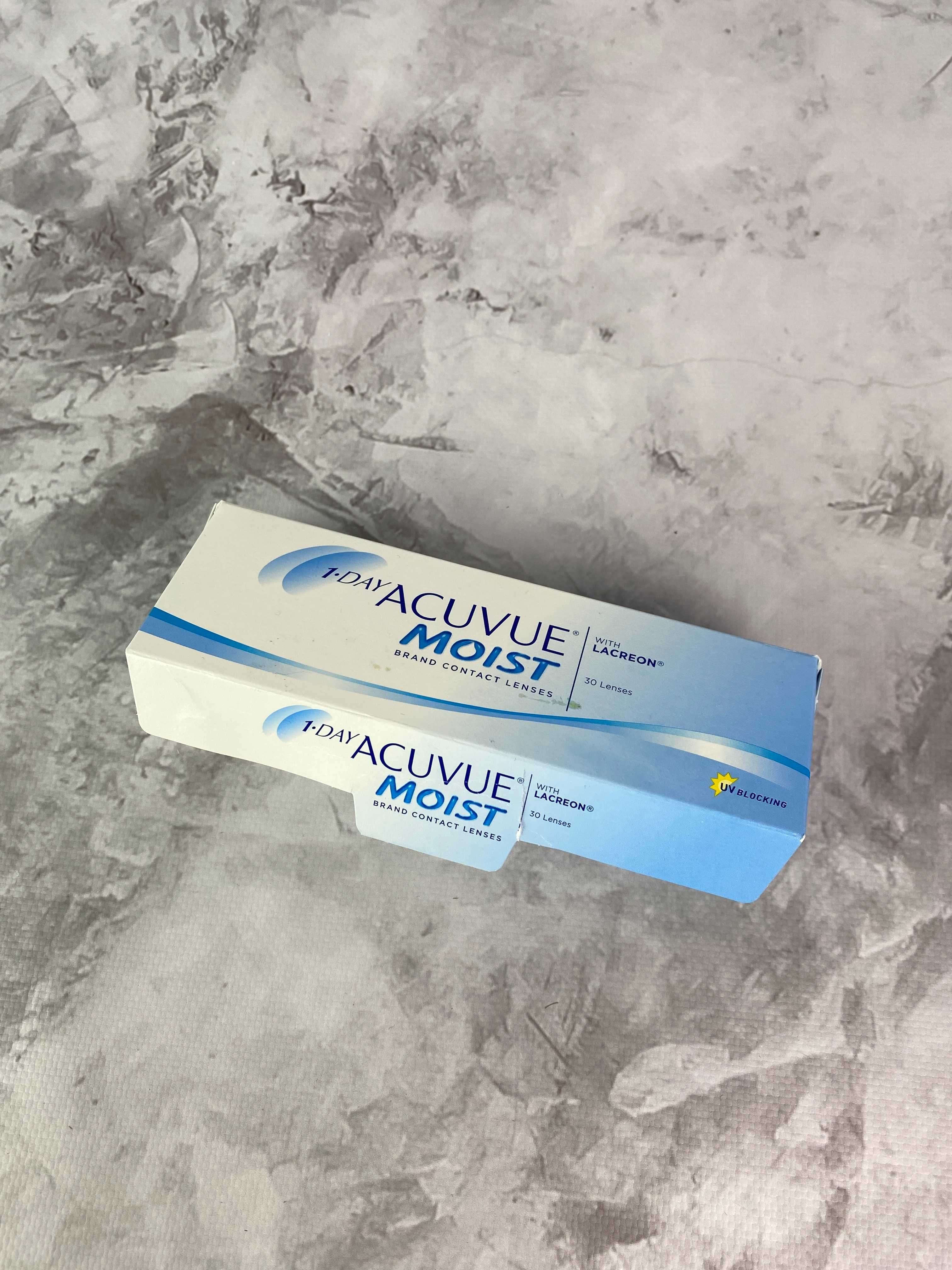 Soczewki acuvue moist jednodniowe -2.25 8.5 29 soczewek szkła