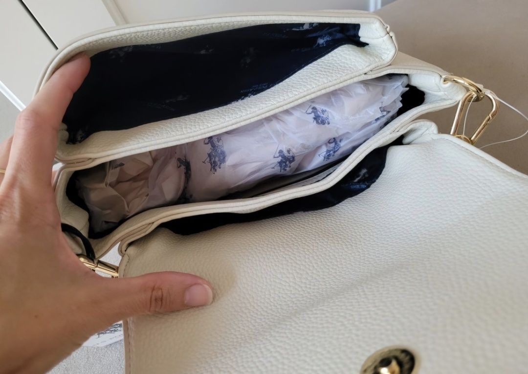 Torebka Torebeczka Listonoszka Damska US Polo ASSN Biała
