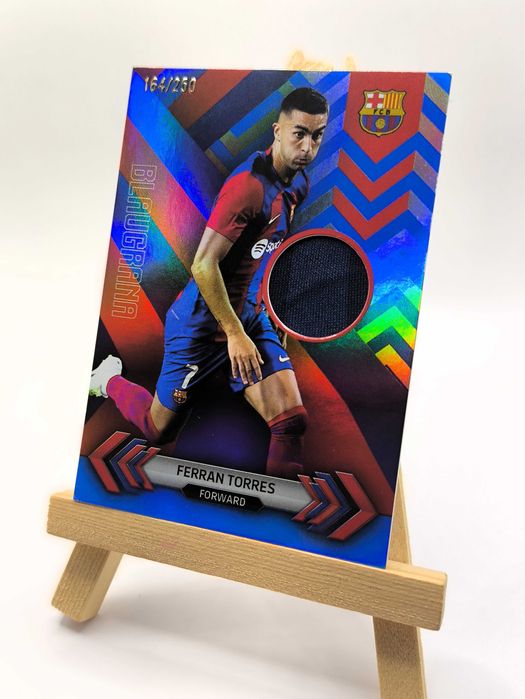 Karta Topps 23/24 Ferran Torres FC Barcelona Relic 164/250 Koszulka