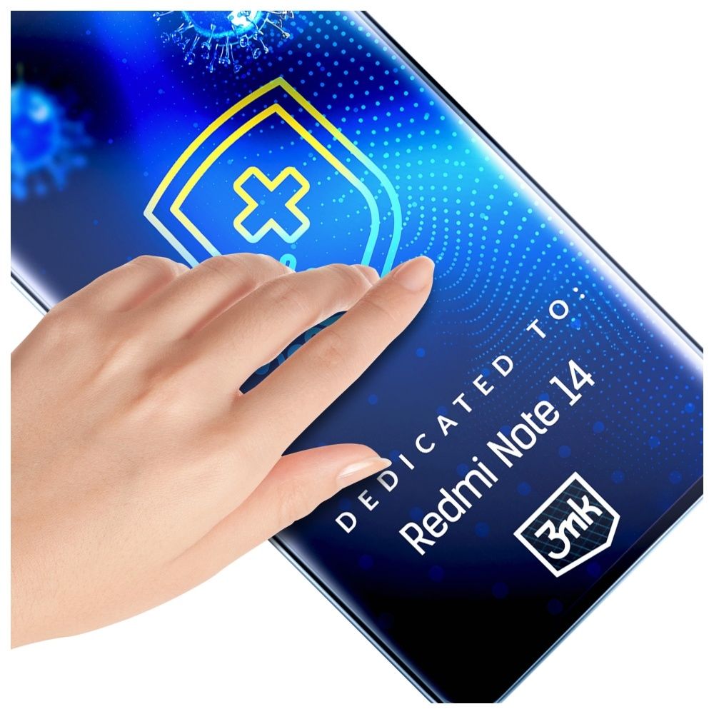 Folia Antymikrobowa montowana na mokro 3MK do Redmi Note 14 4G