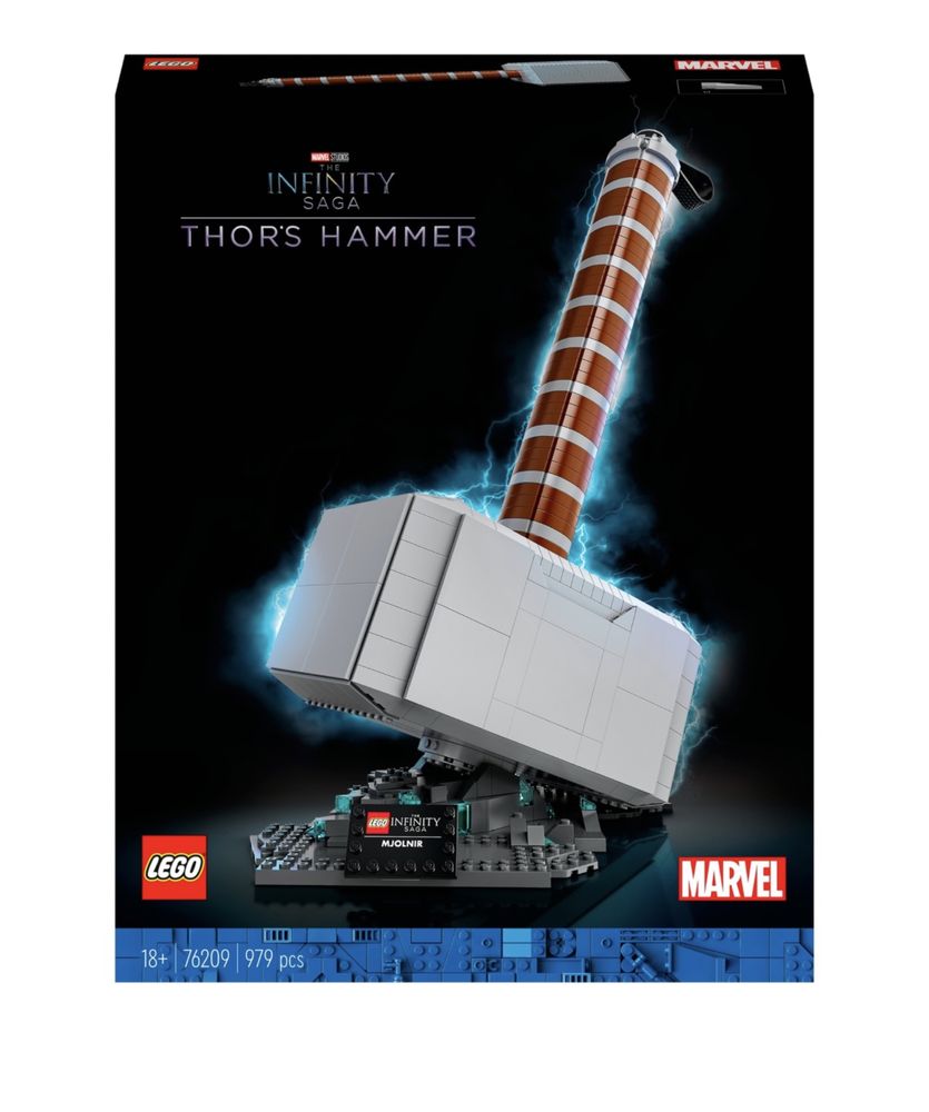 Новый коллекционный набор Lego Marvel Thors Hammer 76209