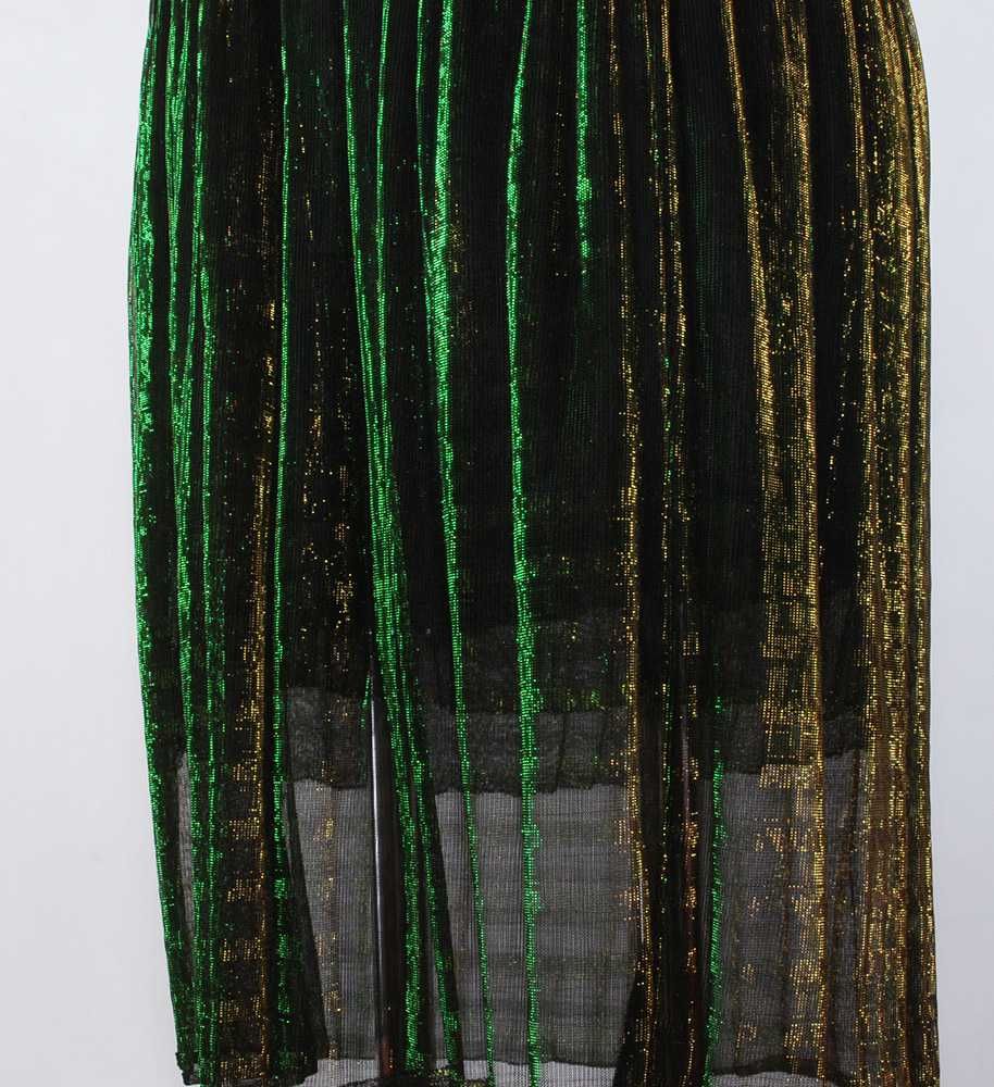 Sukienka rozmiar 38 mieniąca na zielono i złoto