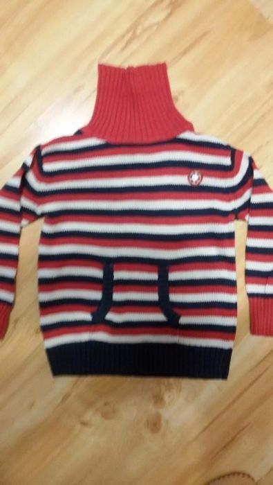 Sweter sweterek bawełniany golf firmy BOB r.122-128