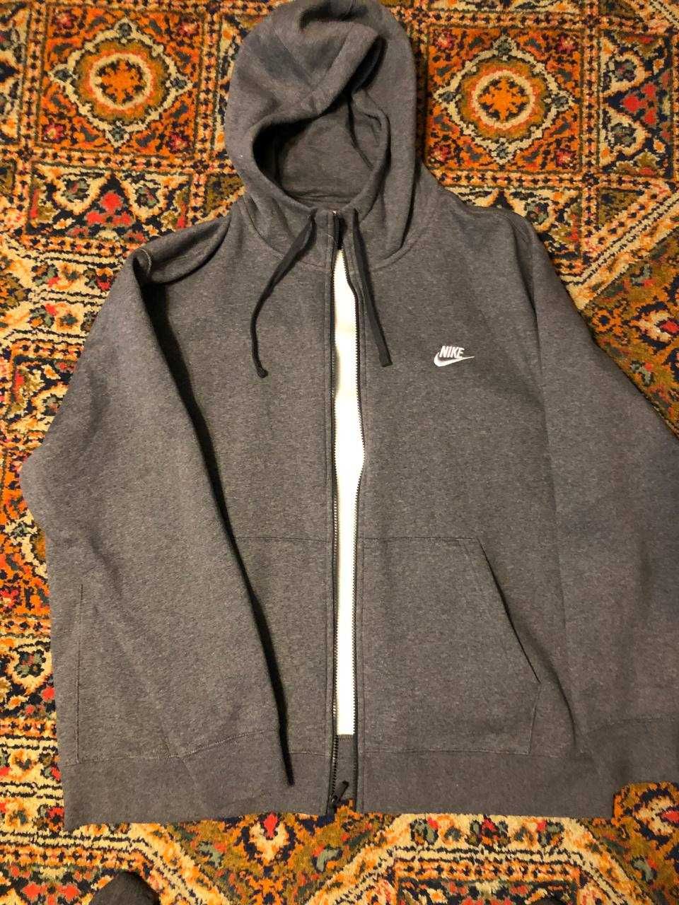 Нова Кофта (Худі) Nike на Блискавці з Капюшоном та Двома Кишенями ХХL