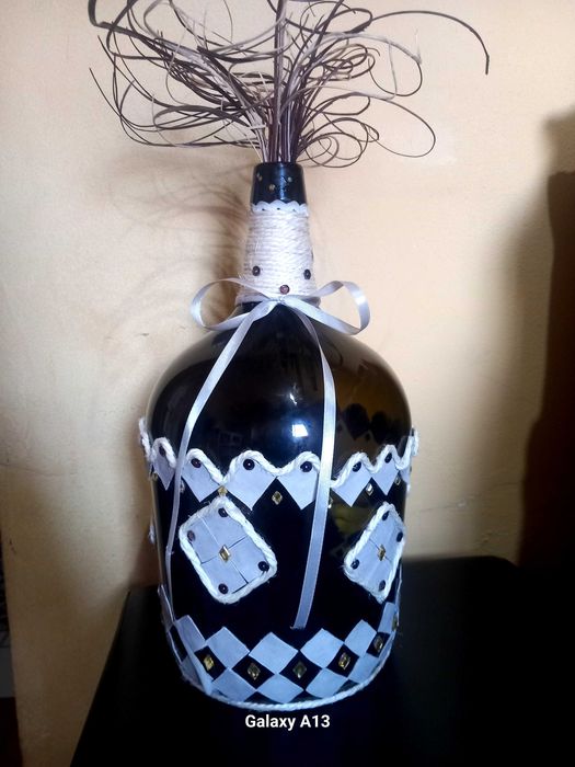 Vidro reciclado e decorado