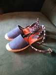 Sandały espadryle jeansowe
