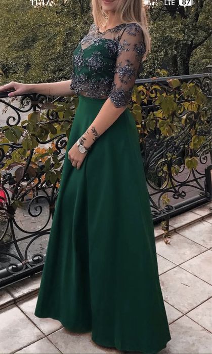 Сукня вечірня смарагдова