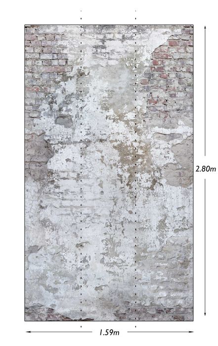 Tapeta panoramiczna Bricked Wall ściana cegła 159 x 280cm loft vintage