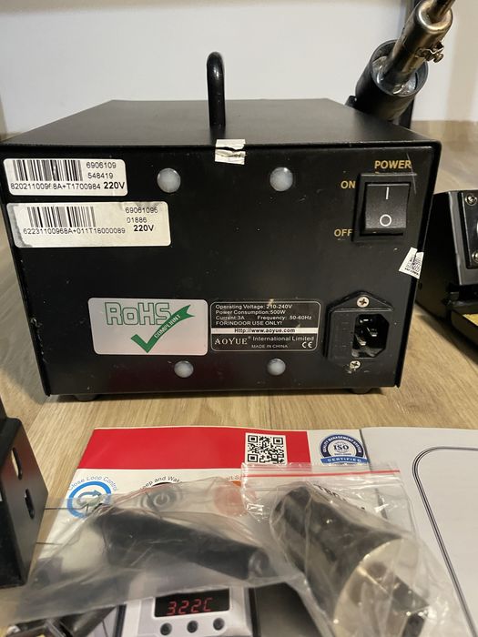 Stacja lutownicza Aoyue INT 968A+ hot air lutownica kolbowa