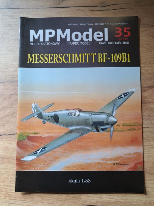 Messerschmitt bf-109 1:33 model kartonowy