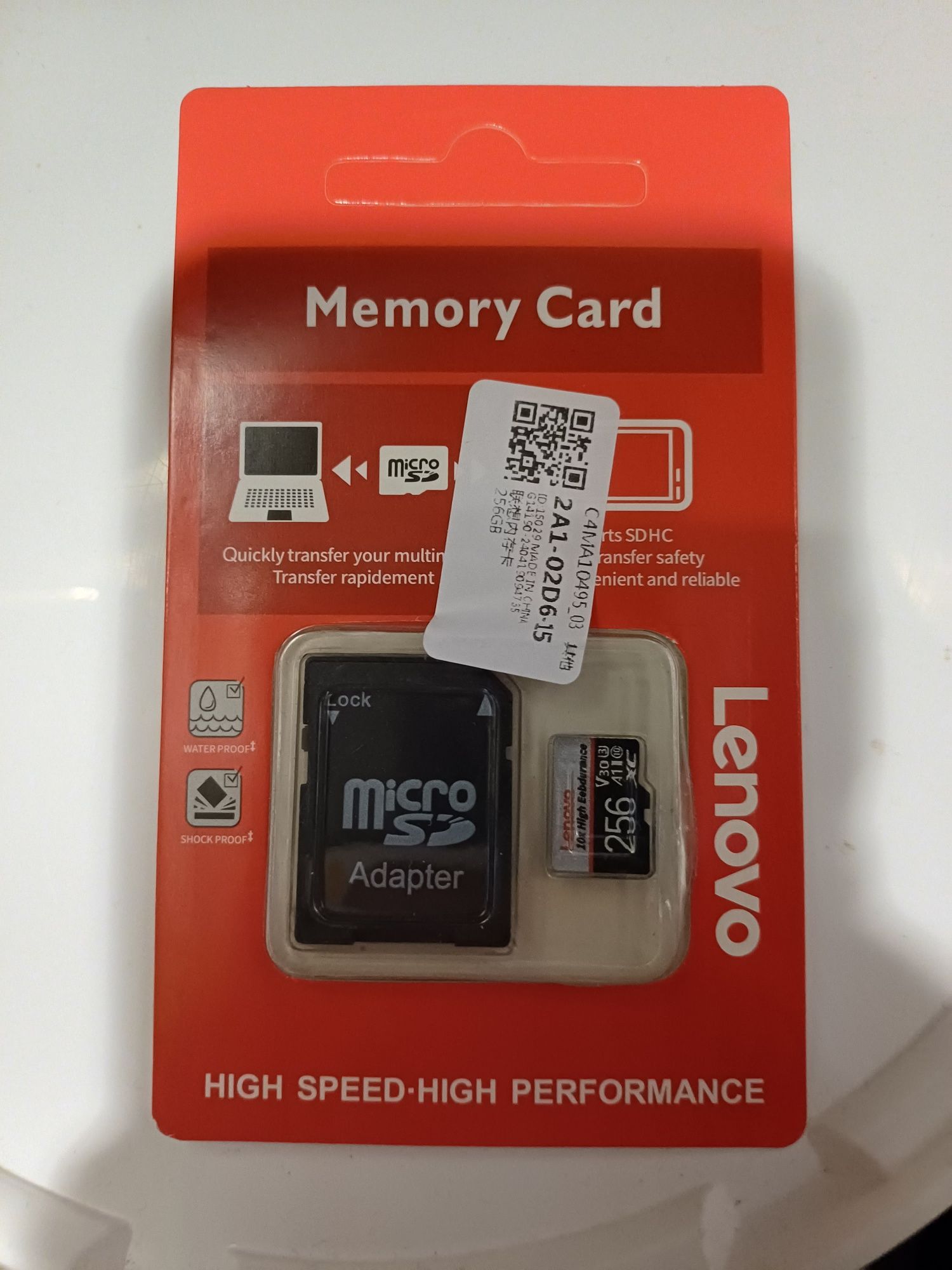 NOWA karta pamięci LENOVO microSDXC 256 GB U3 A1 V30 klasa 10.