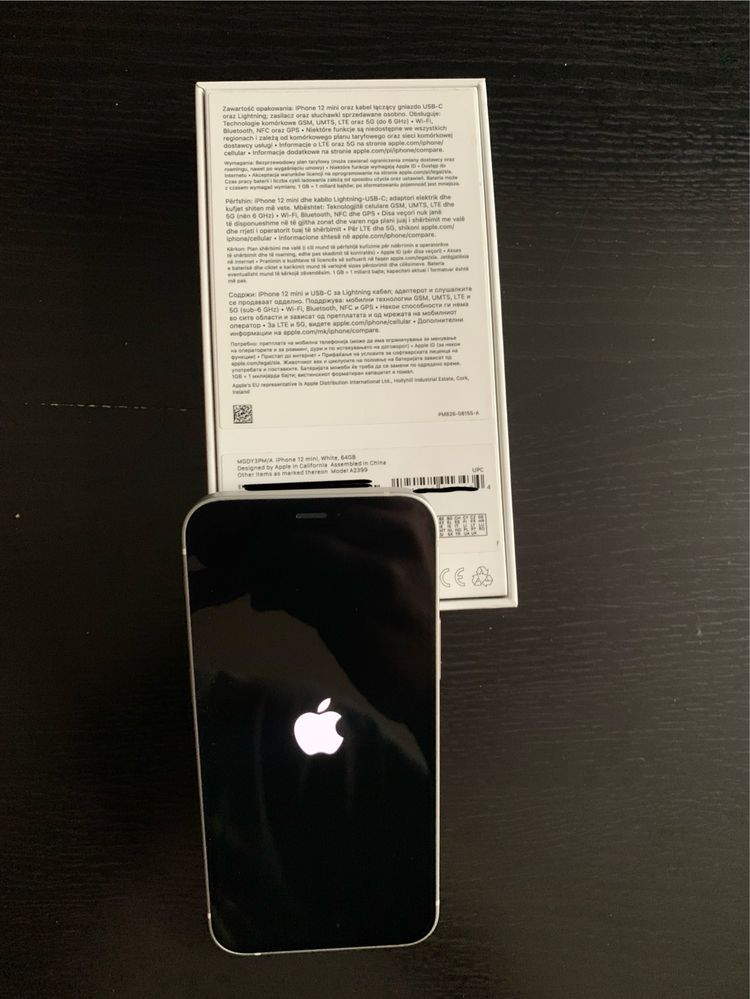 iPhone 12 mini 64gb white z X-KOM jak nowy.