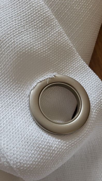 Zasłony Gita biała 2 szt. na przelotkach