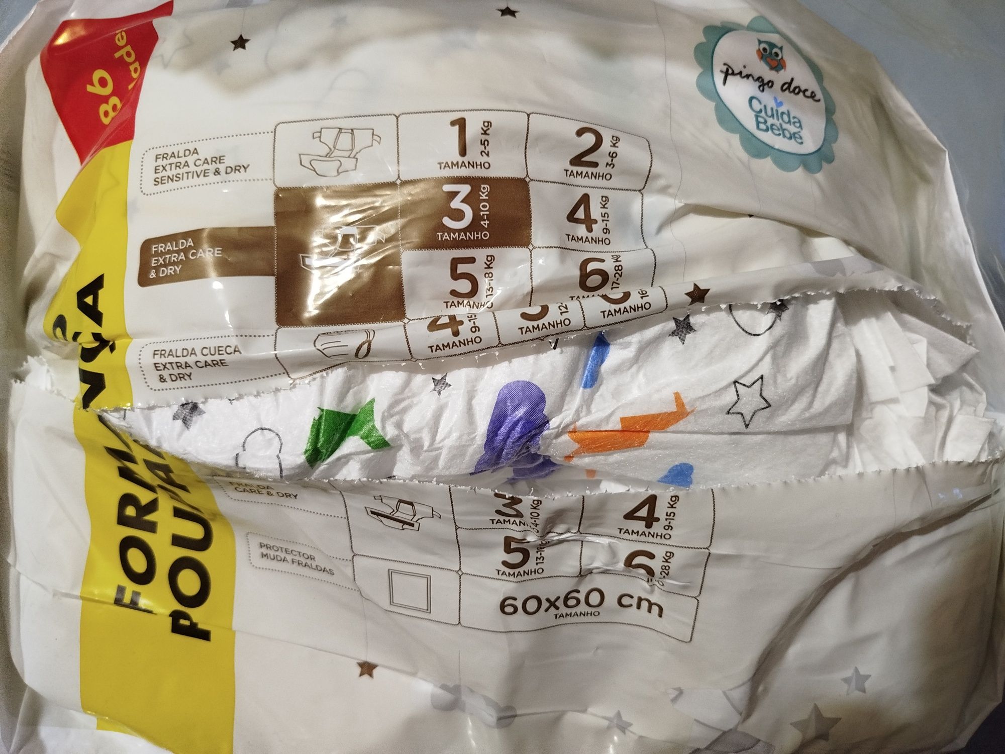 Fraldas bebe tamanho 3 Marca pingdoce