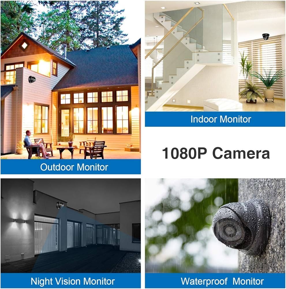 Sannce model C11DS 4 szt kamer dzień/noc 1080P 3,6 mm NOWE! Wtyk BNC