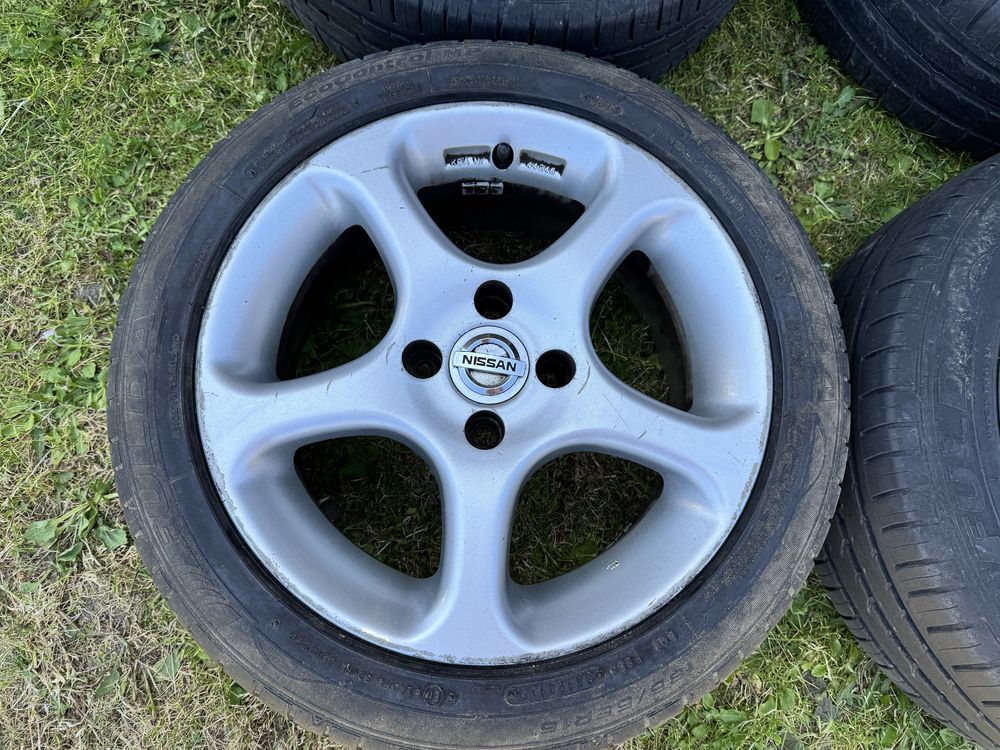 Felgi aluminiowe Nissan Micra k12, plus letnie opony 185/55 r15