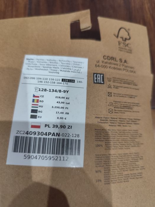 Nowe majtki chłopięce coccodrillo r. 128/134