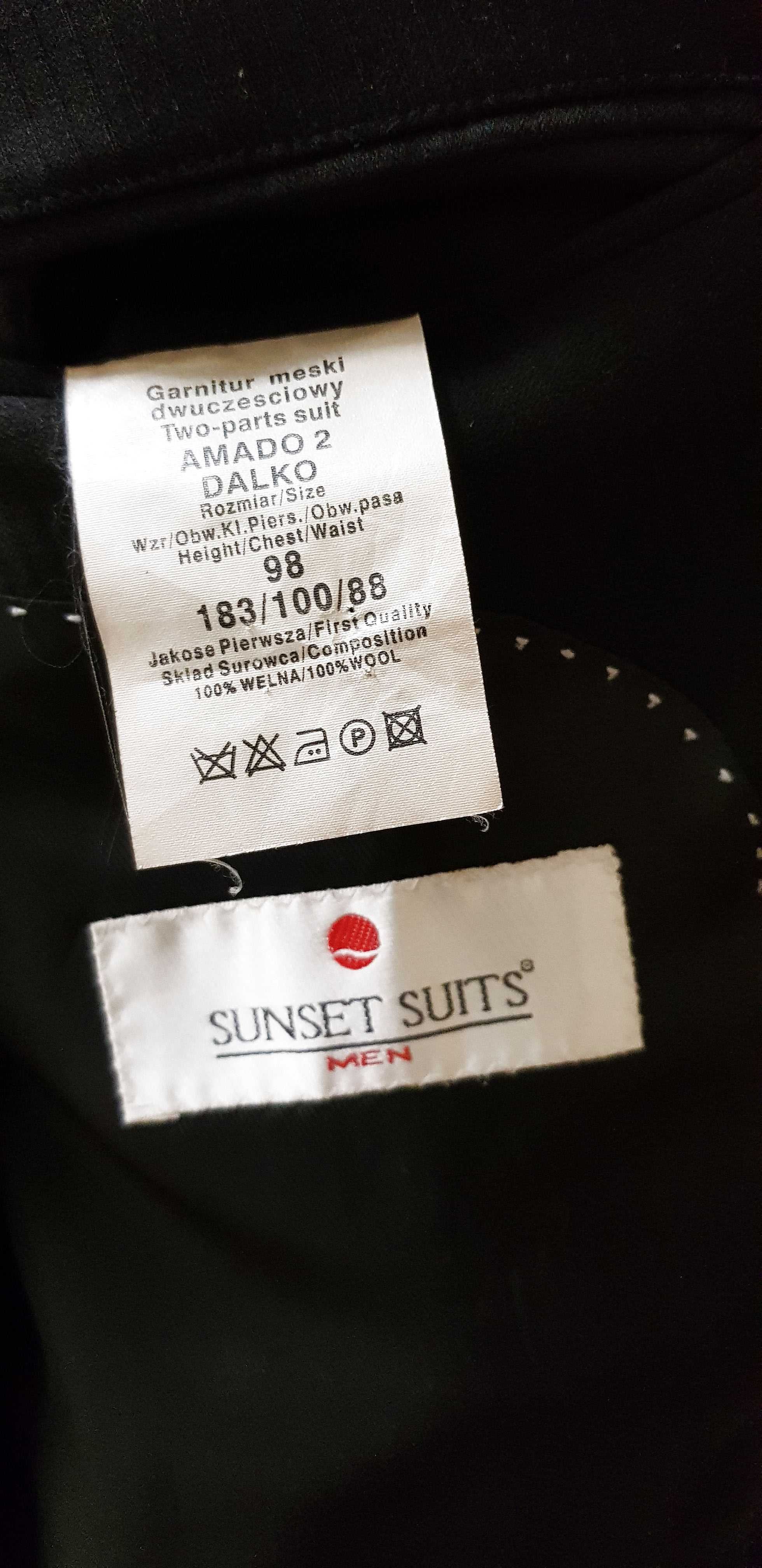 Garnitur męski 2-częściowy Sunset Suits model Amando 2 wełna 100%