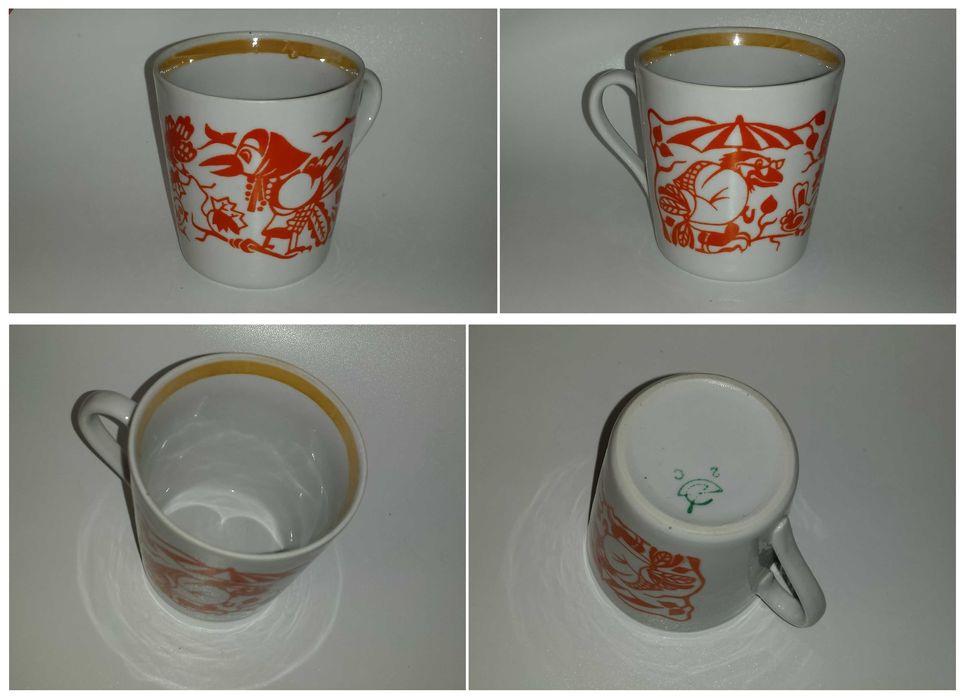 Посуда Лот Детские чашки Сорока-ворона СССР