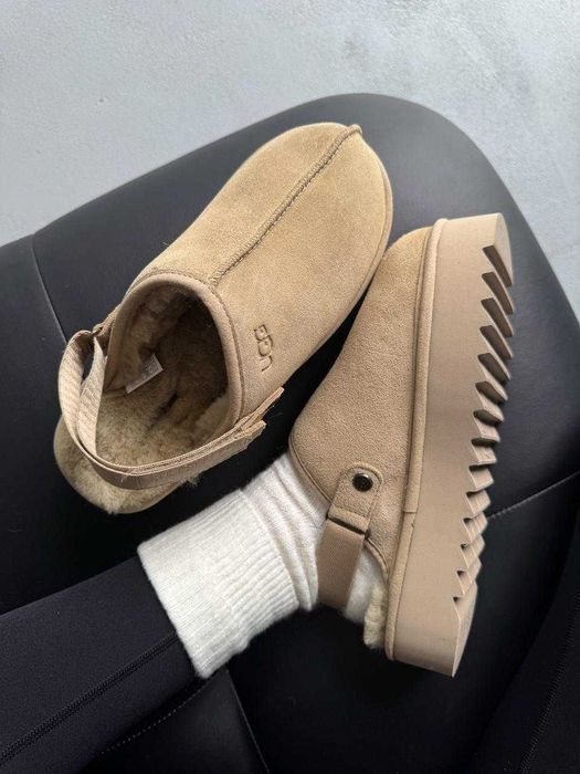 Жіночі зимові уггі UGG Lo Lowmel Sneaker Cream (бежеві) ugg-0122