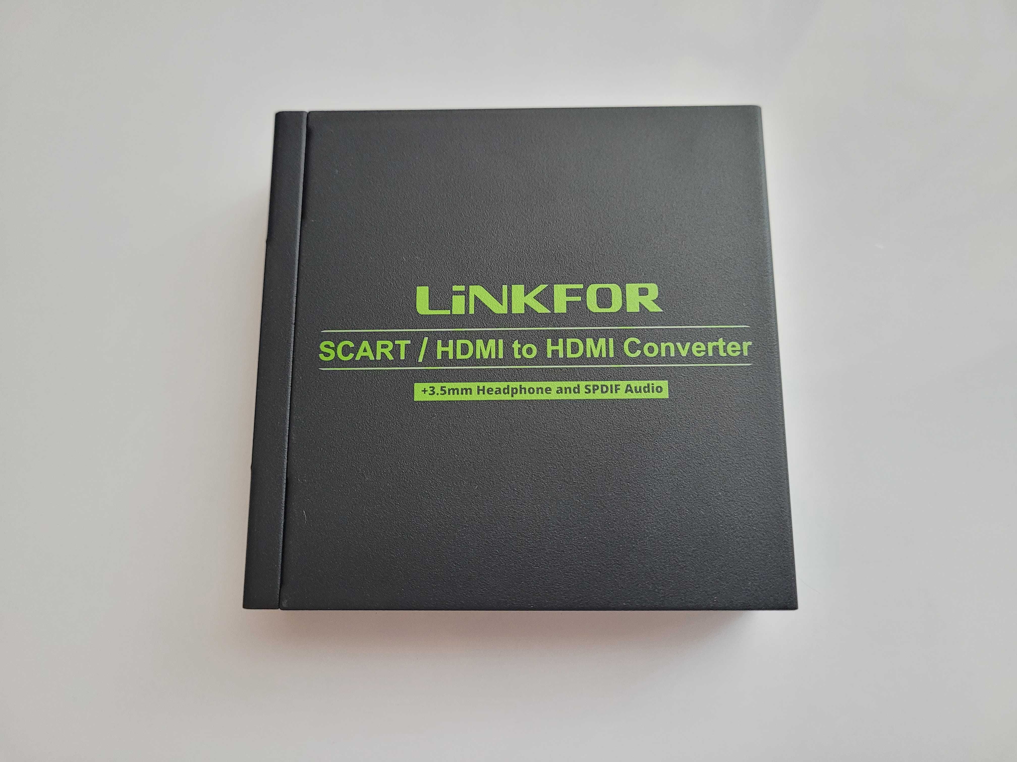 LiNKFOR Hdmi Scart adapter na HDMI konwerter 720p / 1080p 3,5mm