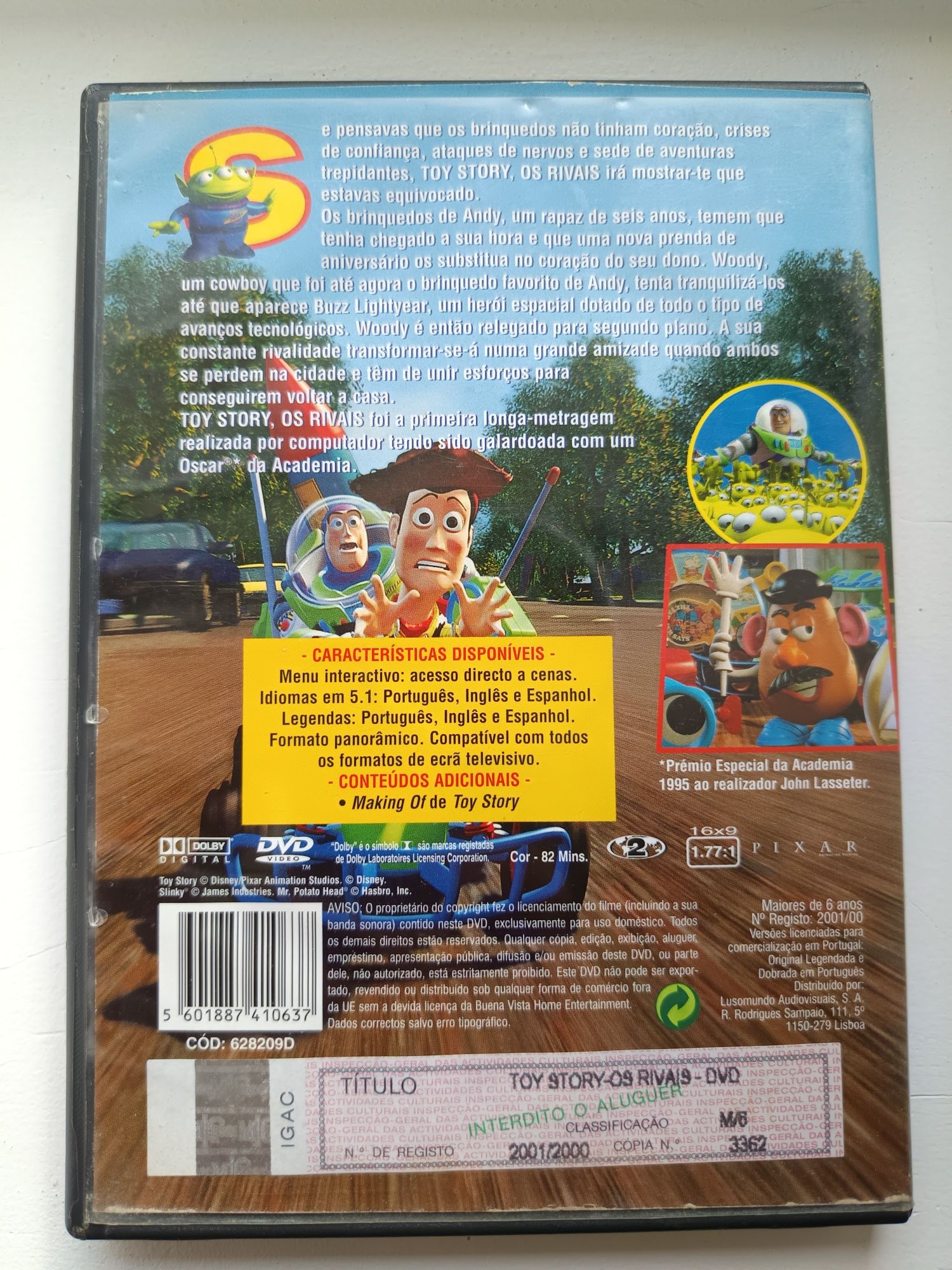 DVD toy story os rivais