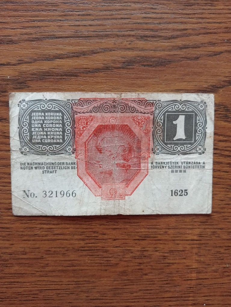Banknot Austro Węgry 1 Korona 1916