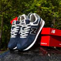 Кросівки New Balance 574 сині з білою підошвою(41-46) арт.1380