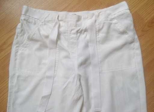 spodnie lniane L stan + bdb