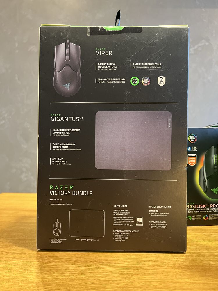 Миша Razer Basilisk V3 Pro, Cobra Pro, Orochi V2, DeathAdder, Viper