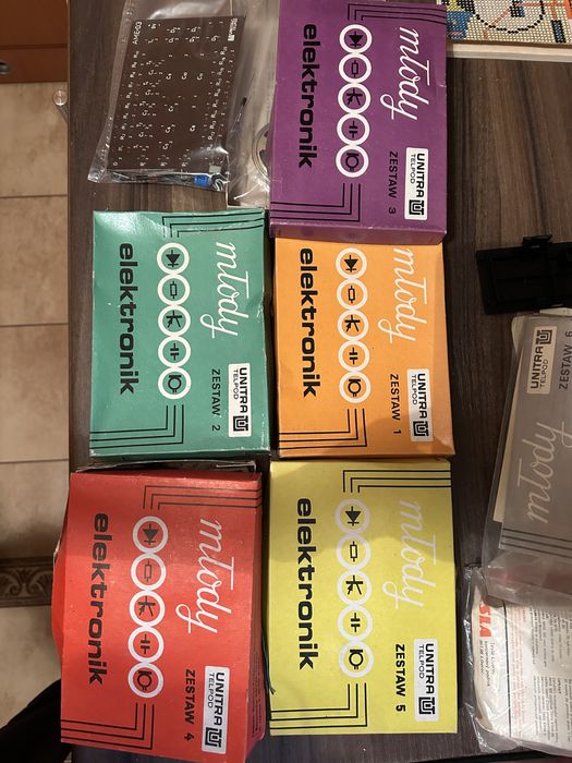 Zestaw młody elektronik unitra prl vintage nowe