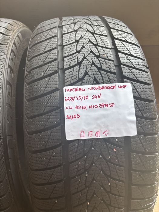 2x 225/45R17 94V IMPERIAL SNOWDRAGON UHP Opona zimowa DEMO XL rant