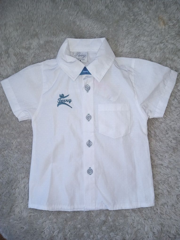 Спортивний костюм р.80, сорочка святкова рубашка для хлопчика/двійні р