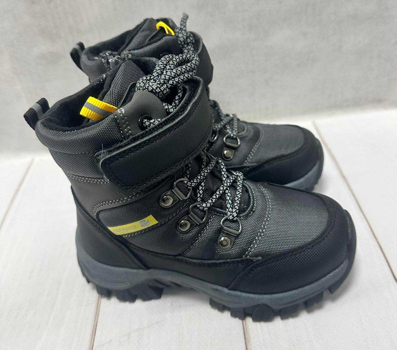 Зимові дитячі чоботи водовідштовхуючі  для хлопчика сірі 27-31