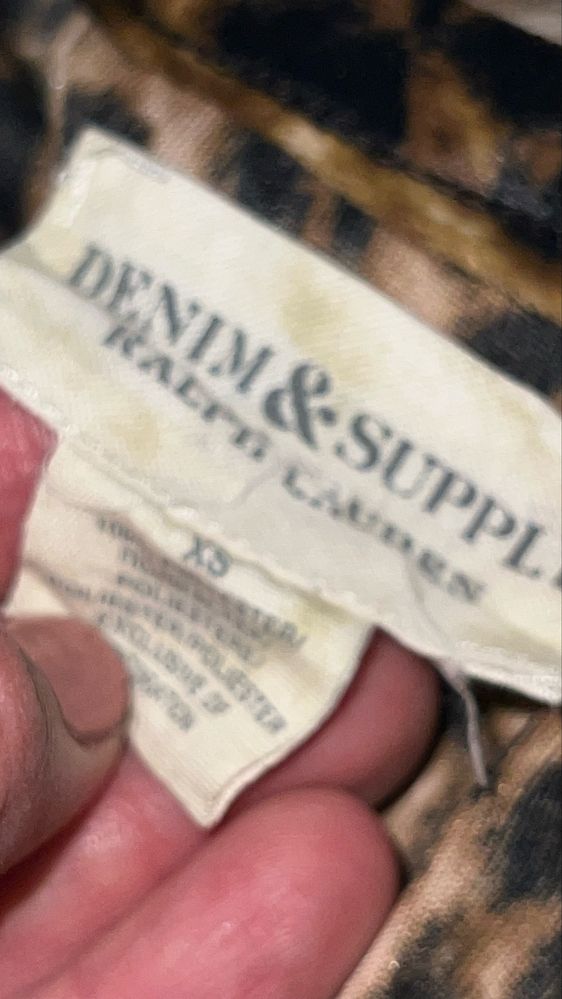 bluzka panterka z koronką xs 34 ralph lauren