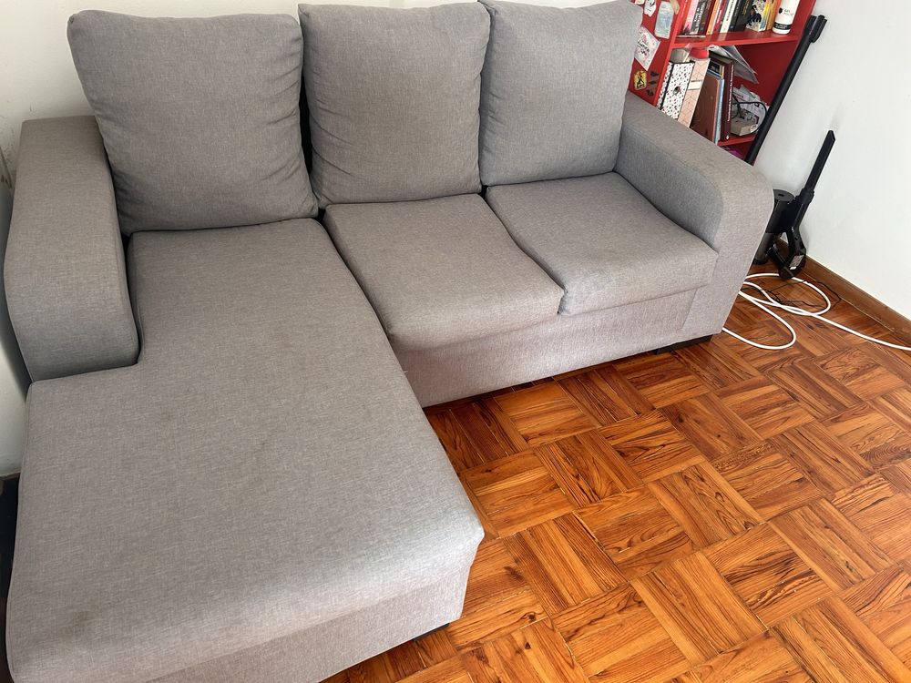 Sofa 3 lugares com chaise longue
