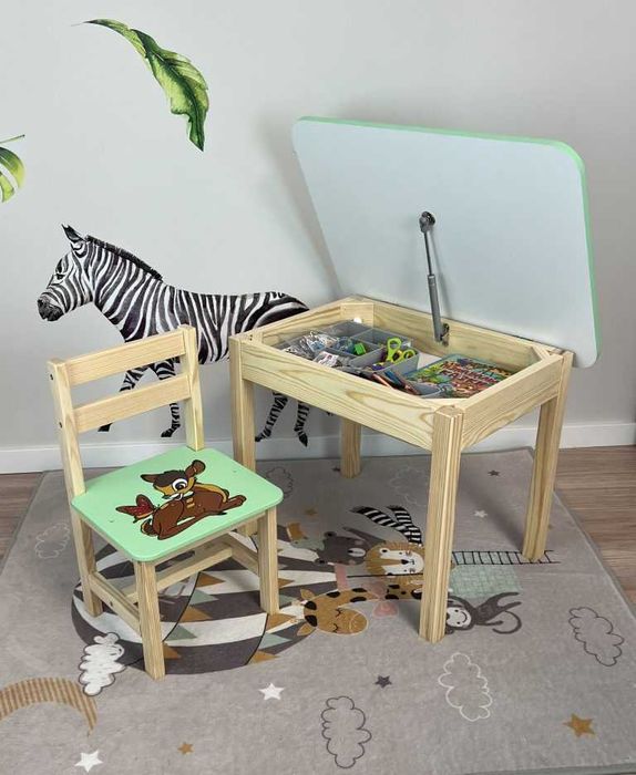 Дерев'яний дитячий столик зі стільчиком. Опт від виробника (ціна 1380)