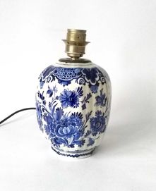 Lampa oprawa lampy Delft fajans ceramika kobalt