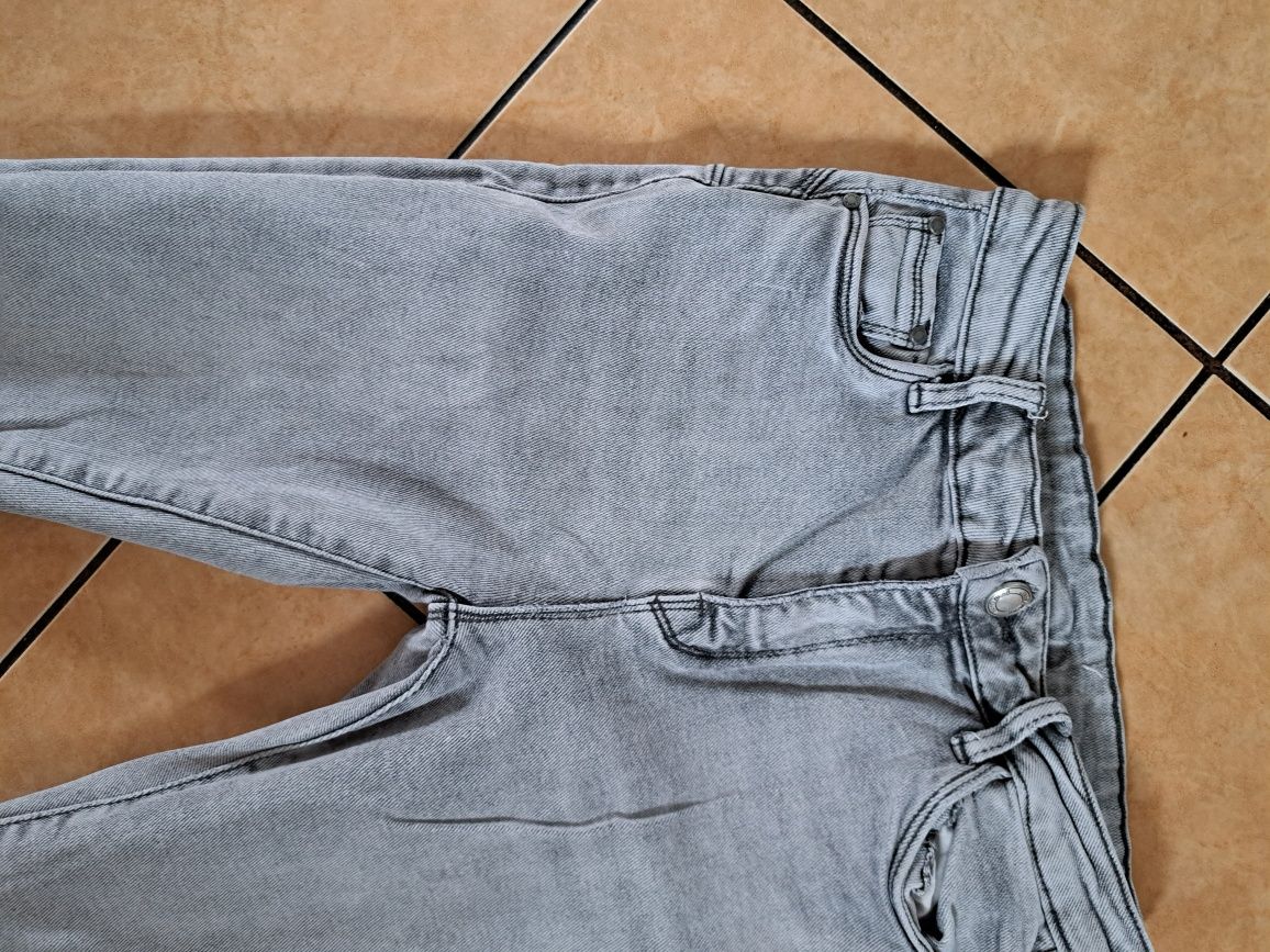 Spodnie jeansowe szare r.36/38