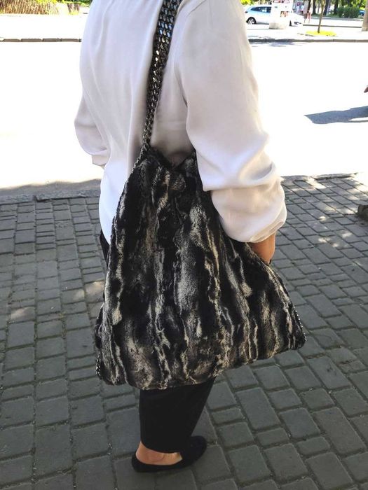 Женская меховая сумка Stella McCartney Fur Falabella Tote Оригинал