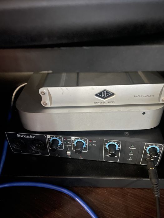 Conjunto Producao - mini mac+Focusrite+uad+Nektar